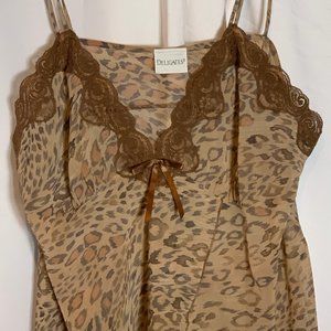 Delicates sheer leopard print chemise